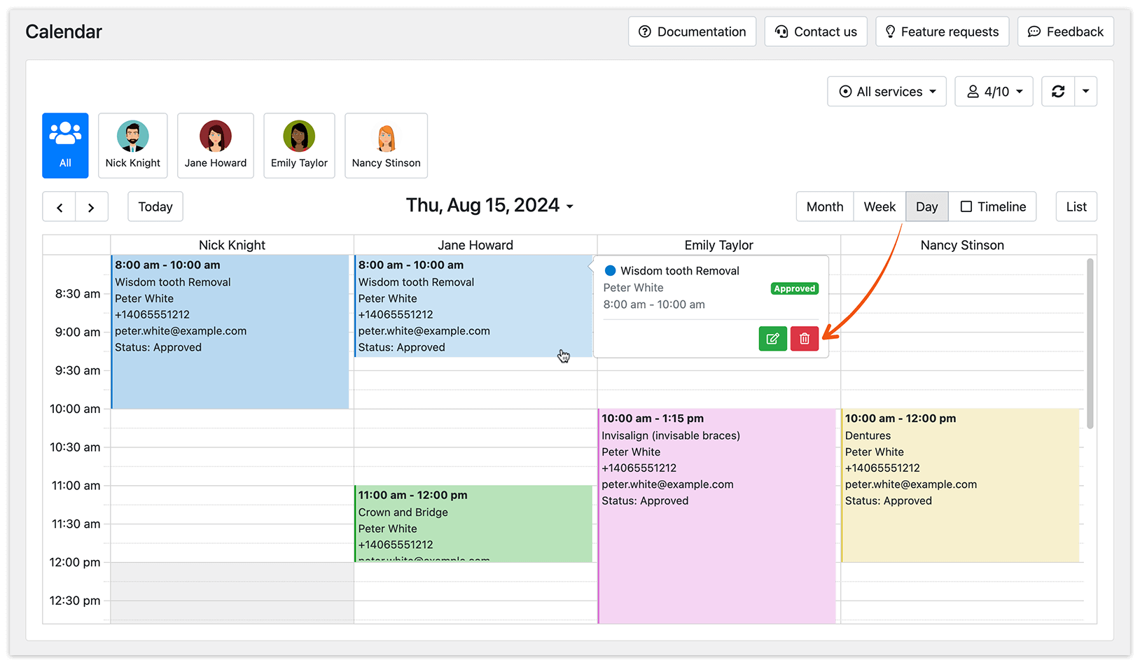 Bookly Calendar in WordPress admin panel