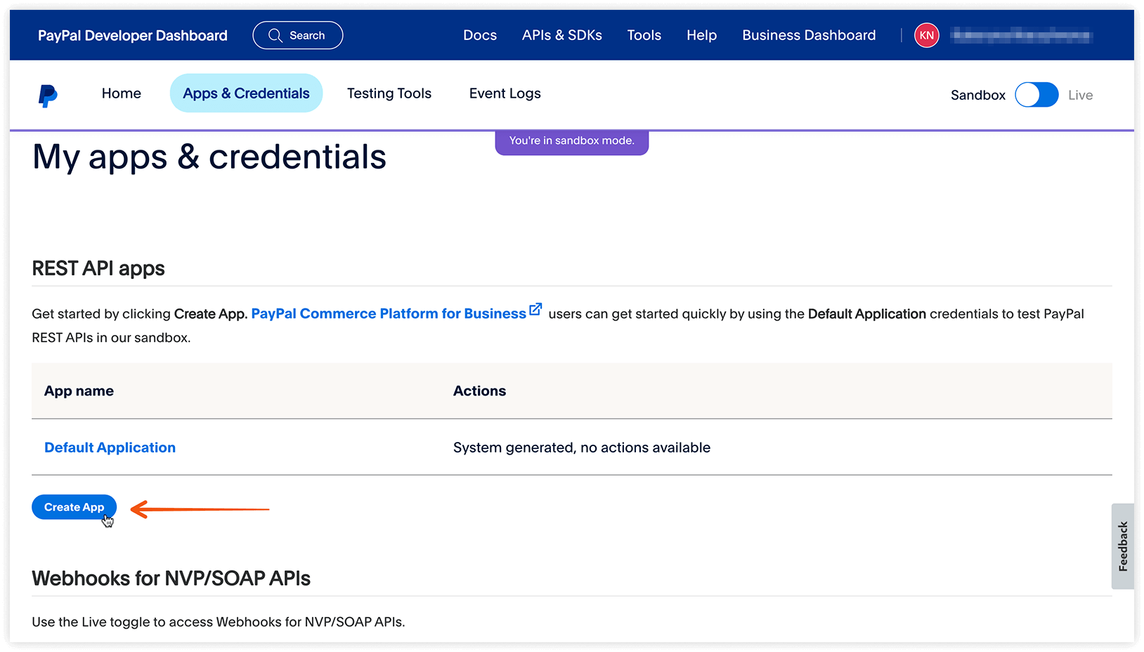 PayPal account settings
