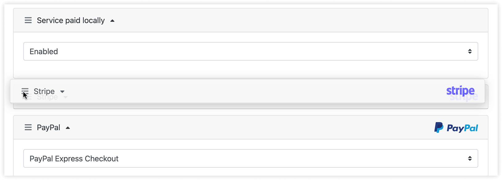 Payments section in Bookly PRO