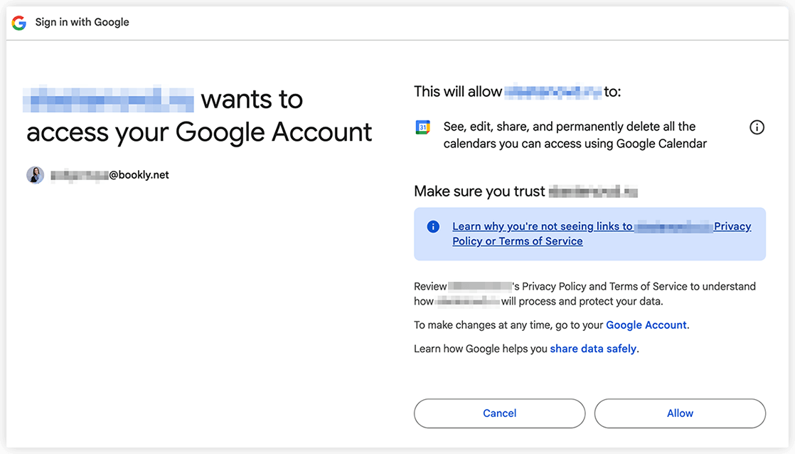 Access Google account