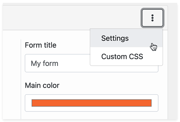 Appearance – Services form settings