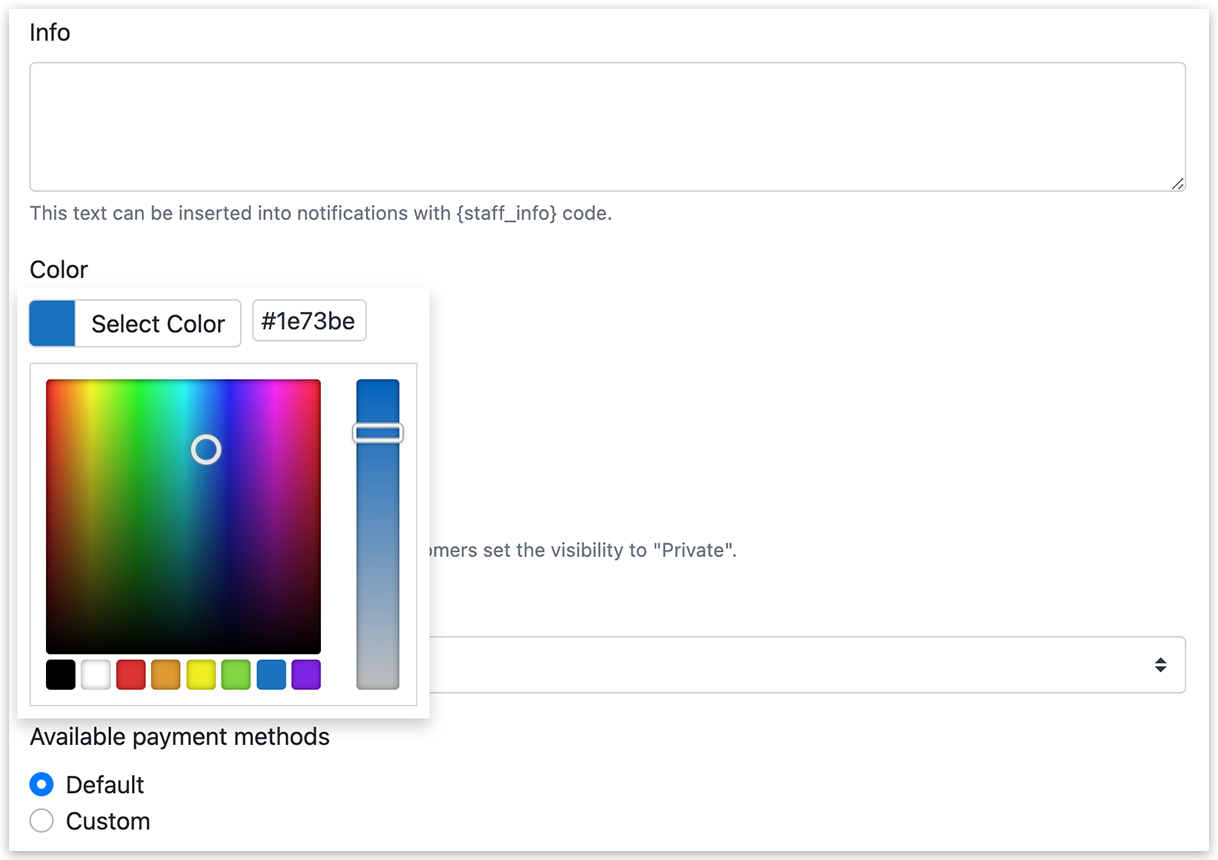 Staff member color in Bookly