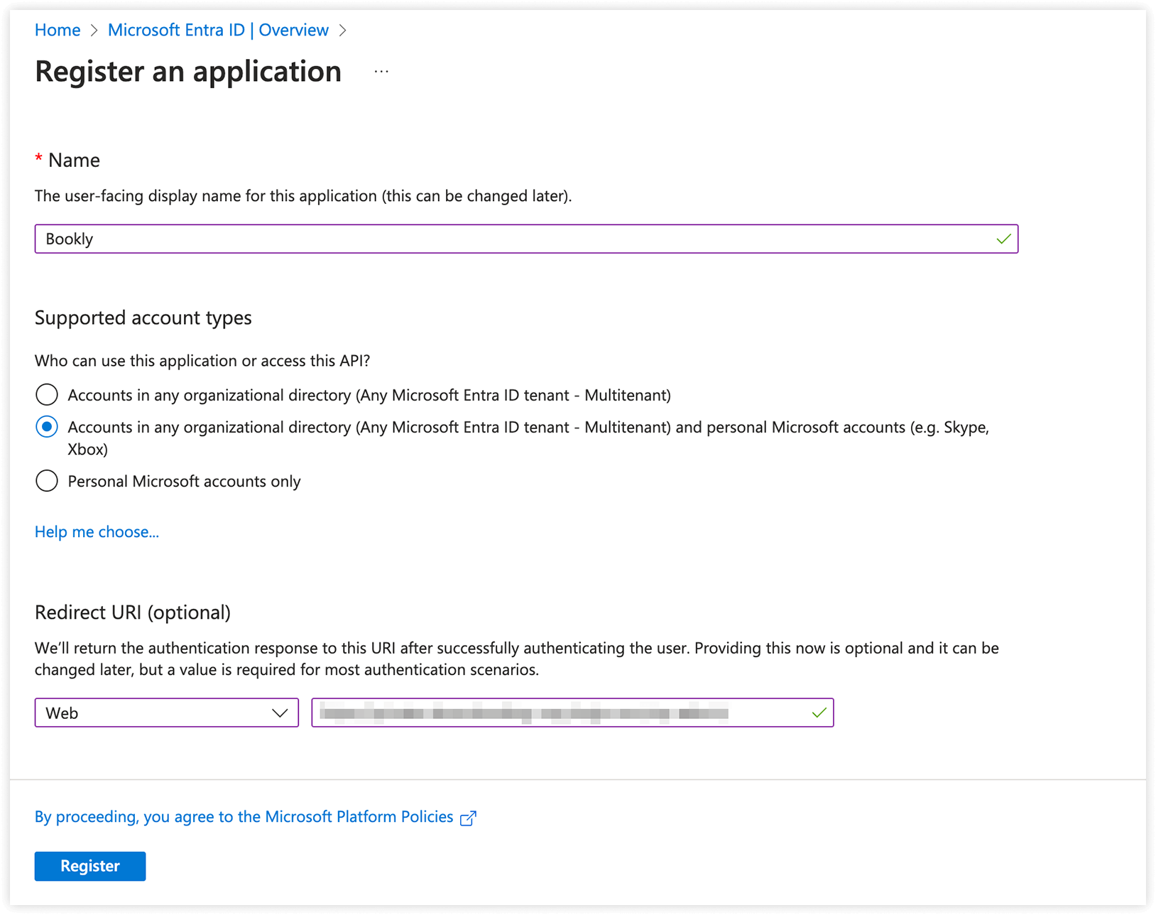 Register an application in Microsoft Entra ID