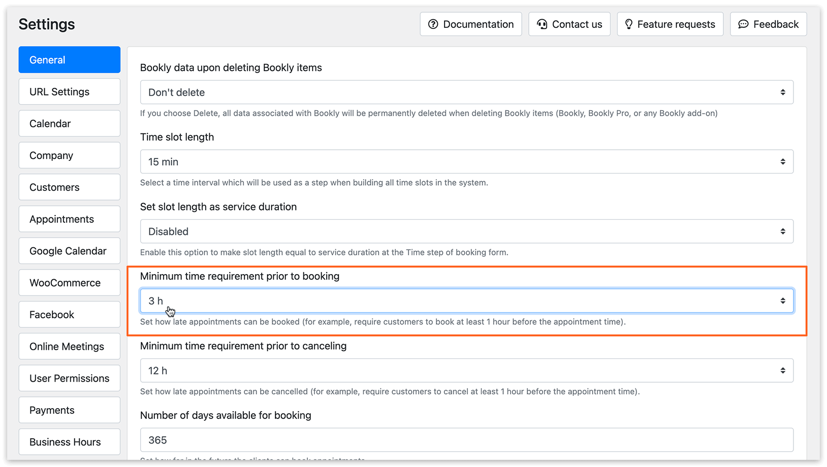 Bookly Settings – General