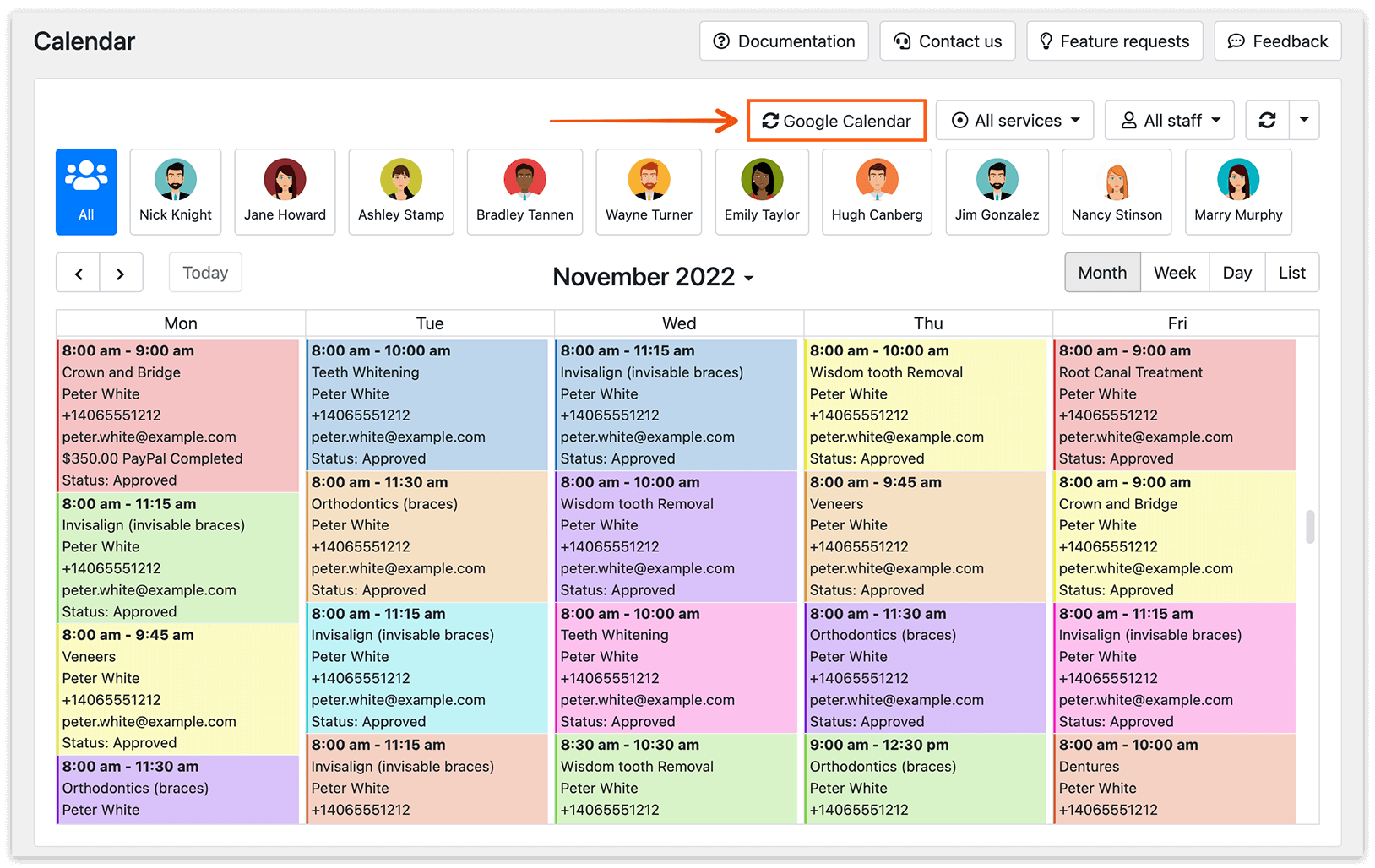 Bookly Calendar