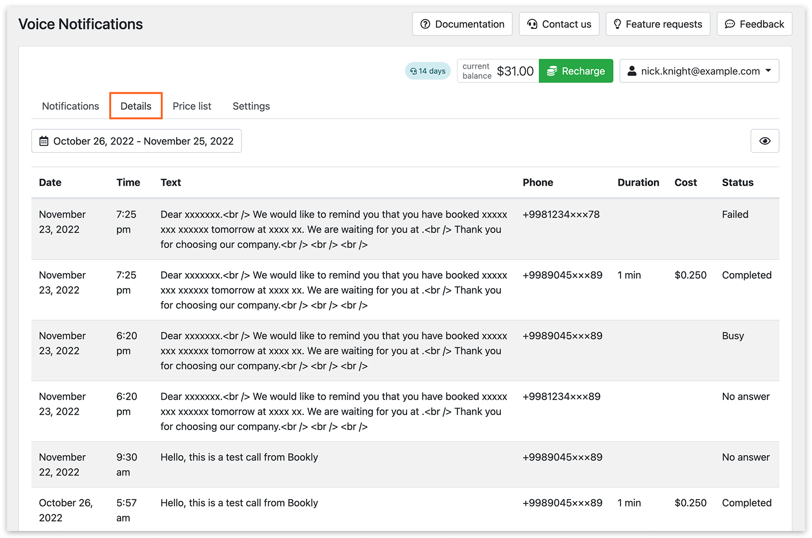 Bookly Cloud Voice Notifications setup